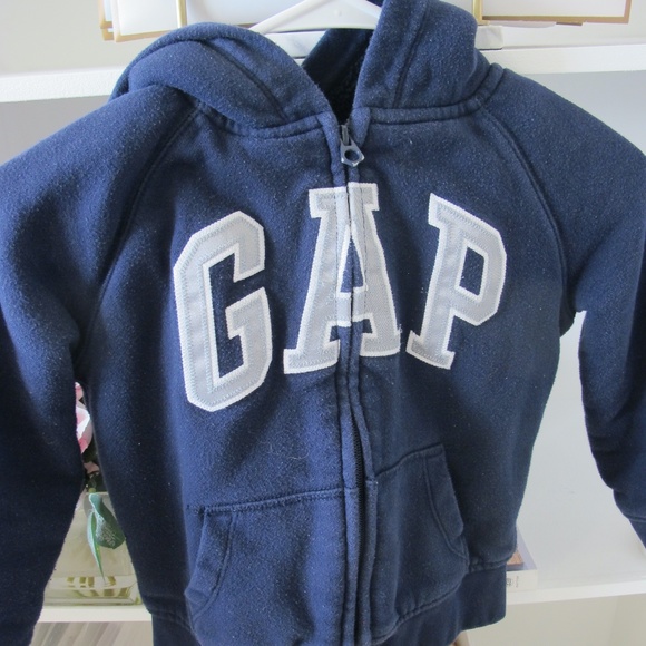 GAP Boy's Hoodie Zip Up Jacket Size XS GUC - Picture 2 of 4